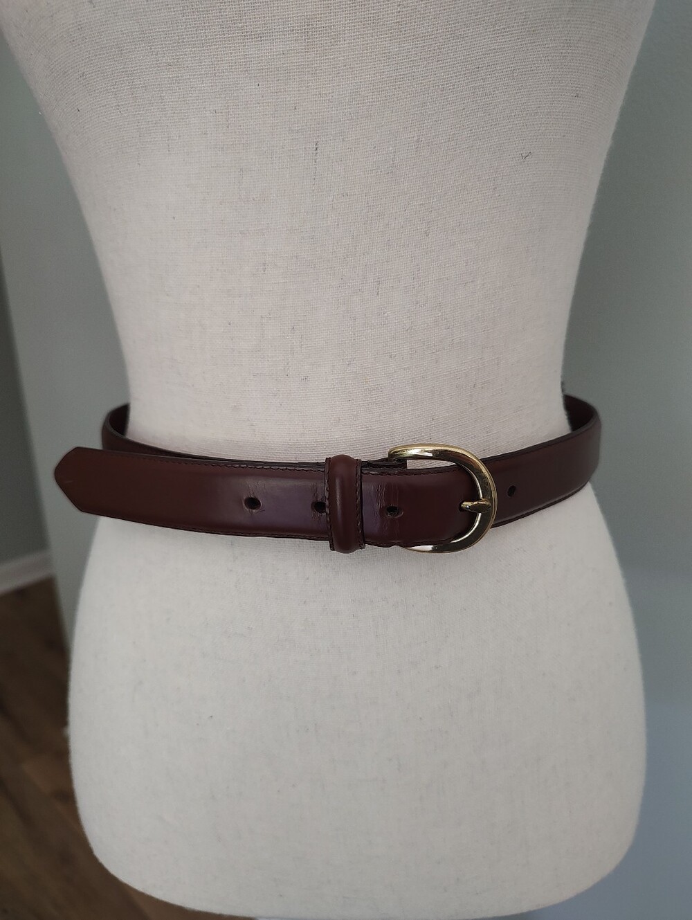 Coach Men's Genuine Leather Brown Belt Brass Buckle 3821 Career Preppy Size 30"